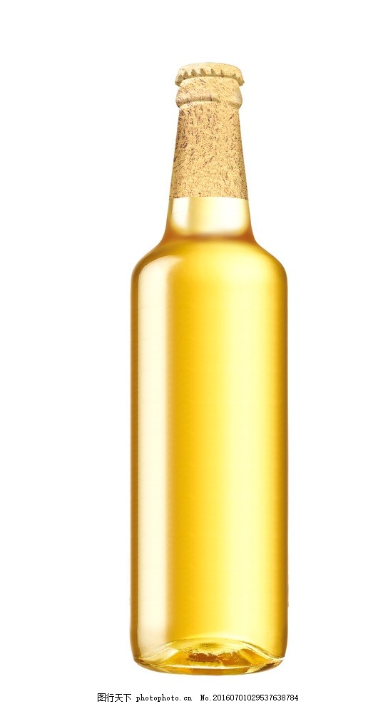 啤酒瓶,模版下载 瓶形 黄色 效果图 白底 源文件