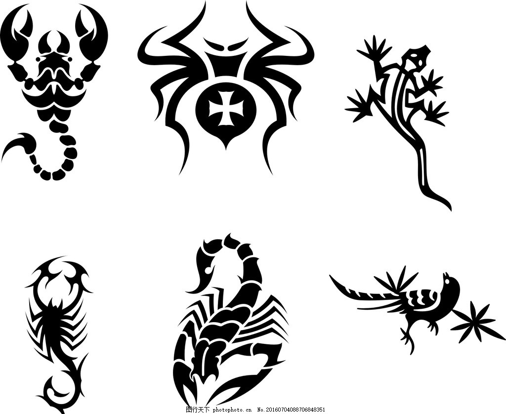 复古蝎子绘图纹身风格模板免费下载_eps格式_1500像素_编号38970036-千图网