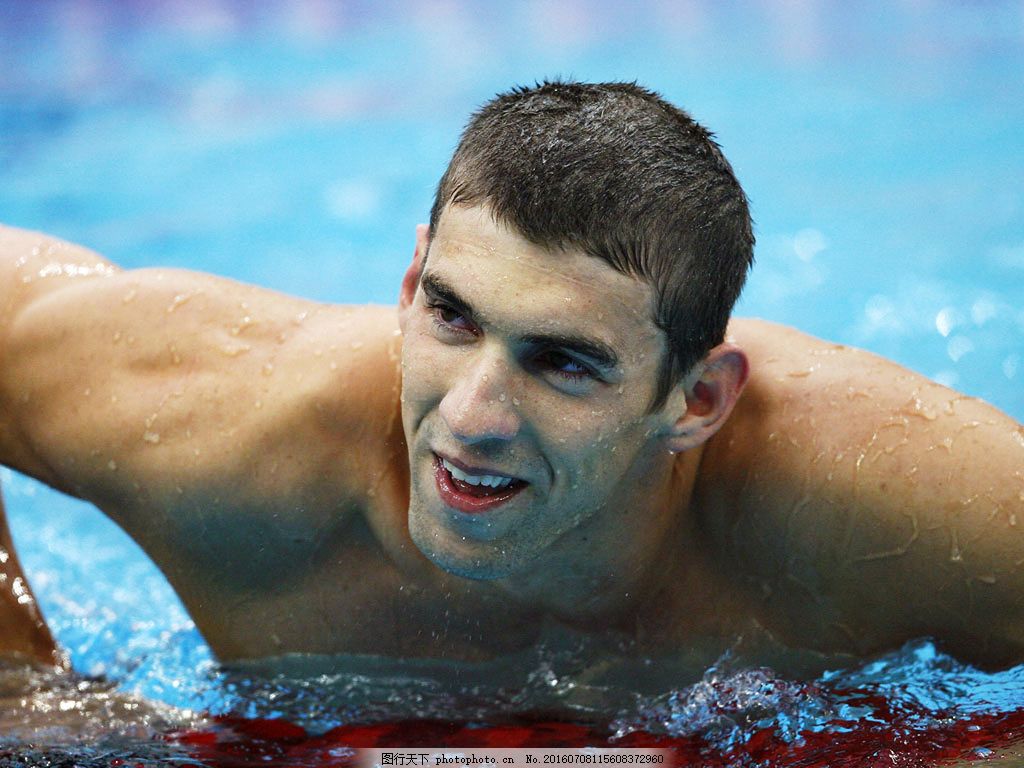 游泳健将菲尔普斯高清图片