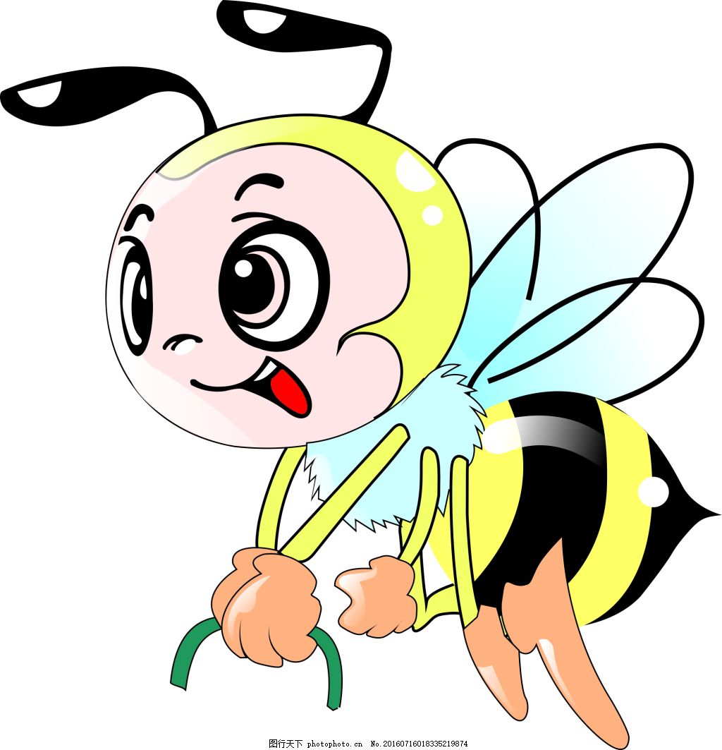 美味瓶装蜂蜜和蜜蜂矢量图片_动漫卡通_插画绘画-图行天下素材网