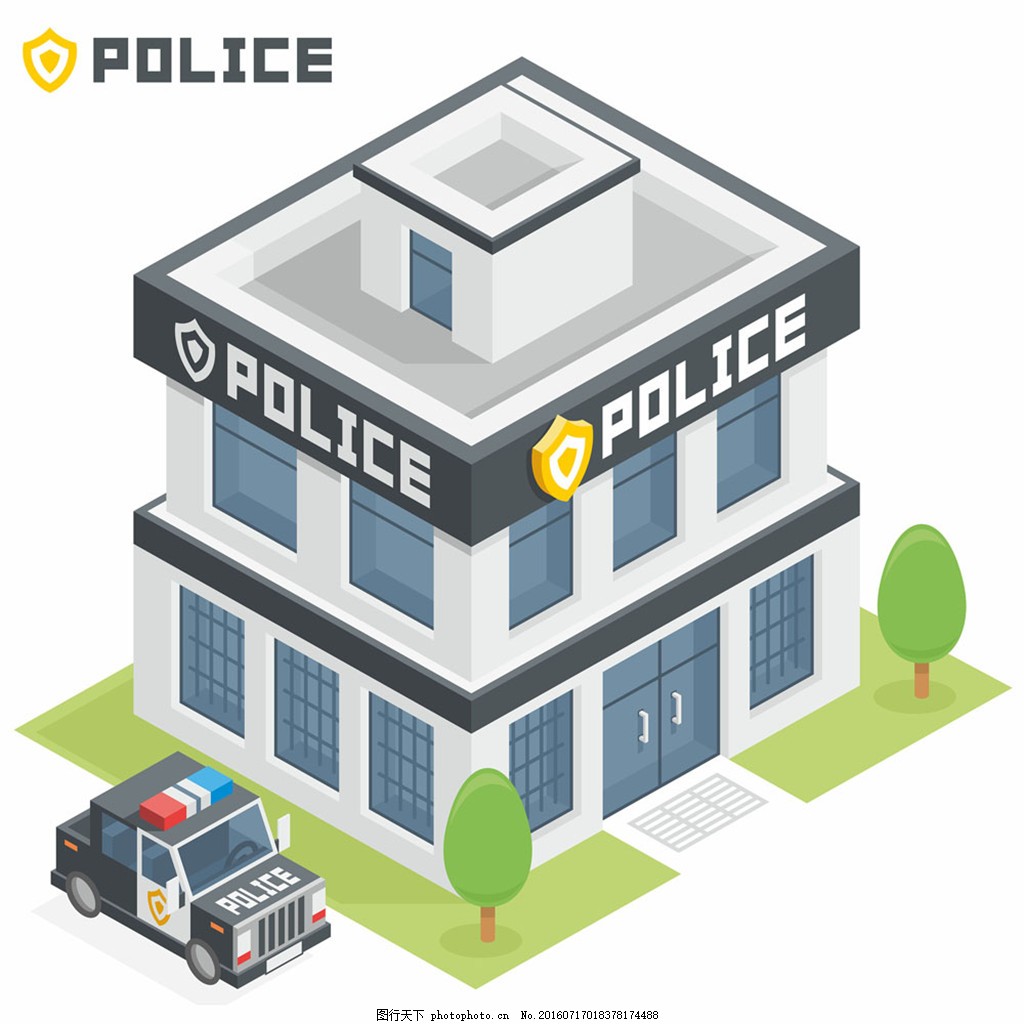 卡通警察局图片