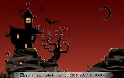 恐怖的房子和恐怖的东西,背景壁纸 建筑与城市