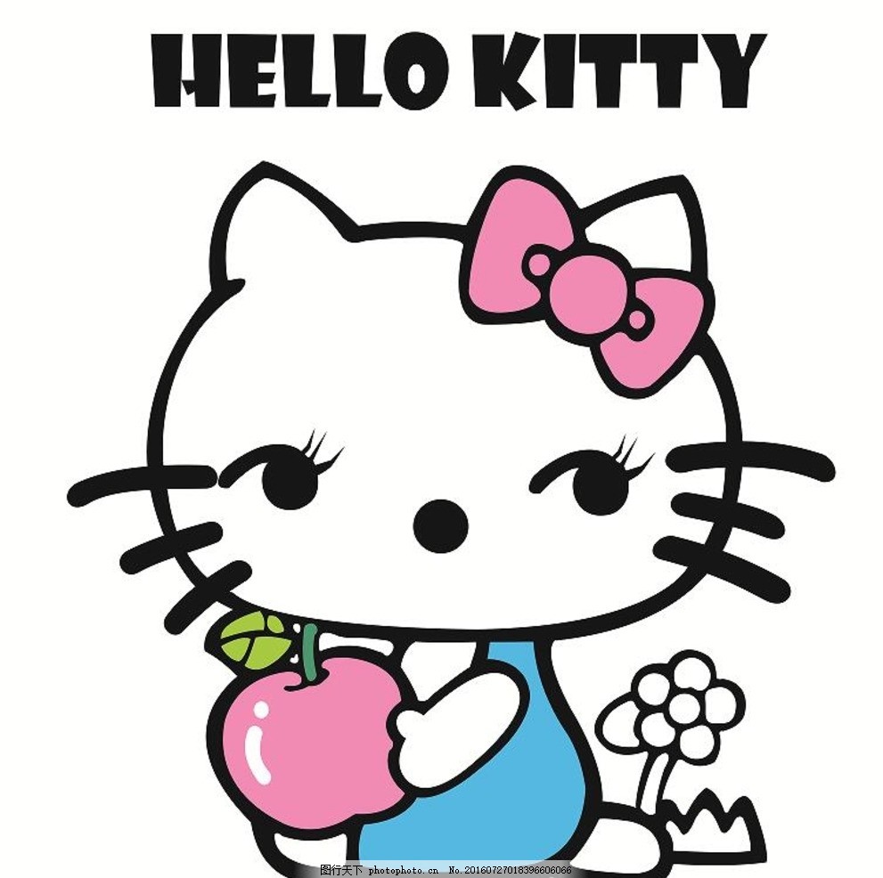 hello kitty 小猫咪 小贴画 儿童画 幼儿画 动漫动画