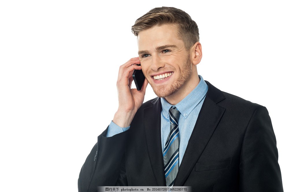 打电话的穿西装男人图片