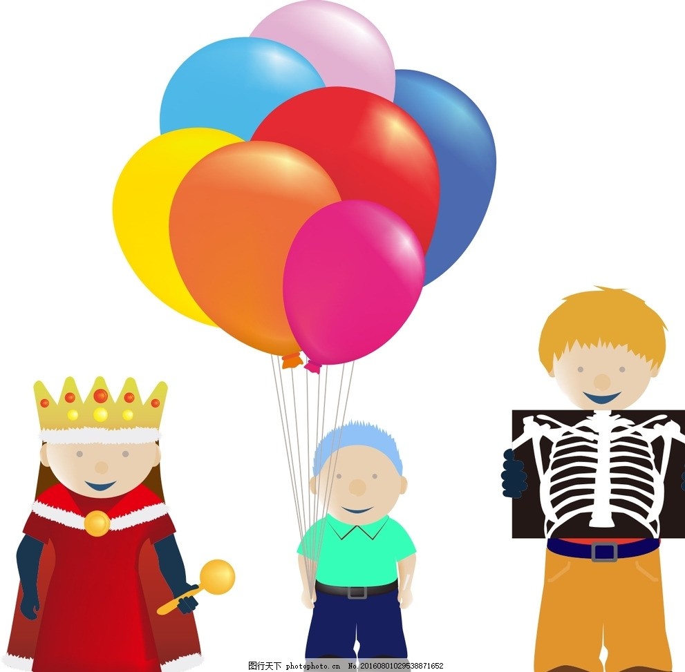 卡通女王 儿童气球 拍片子