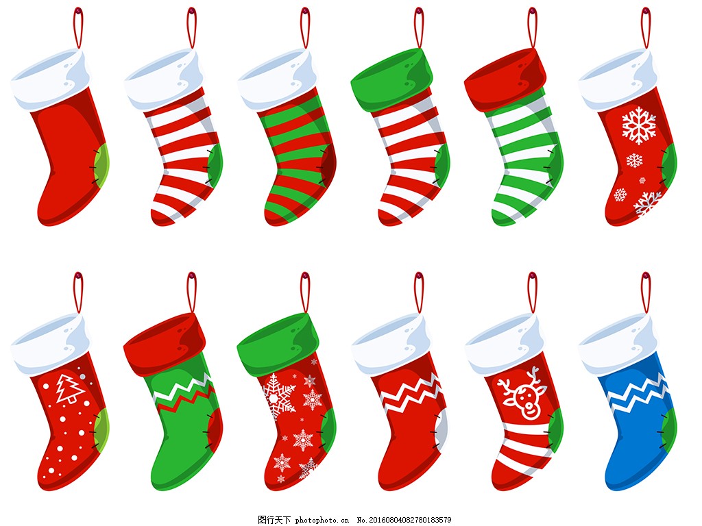 圣诞节袜子素材