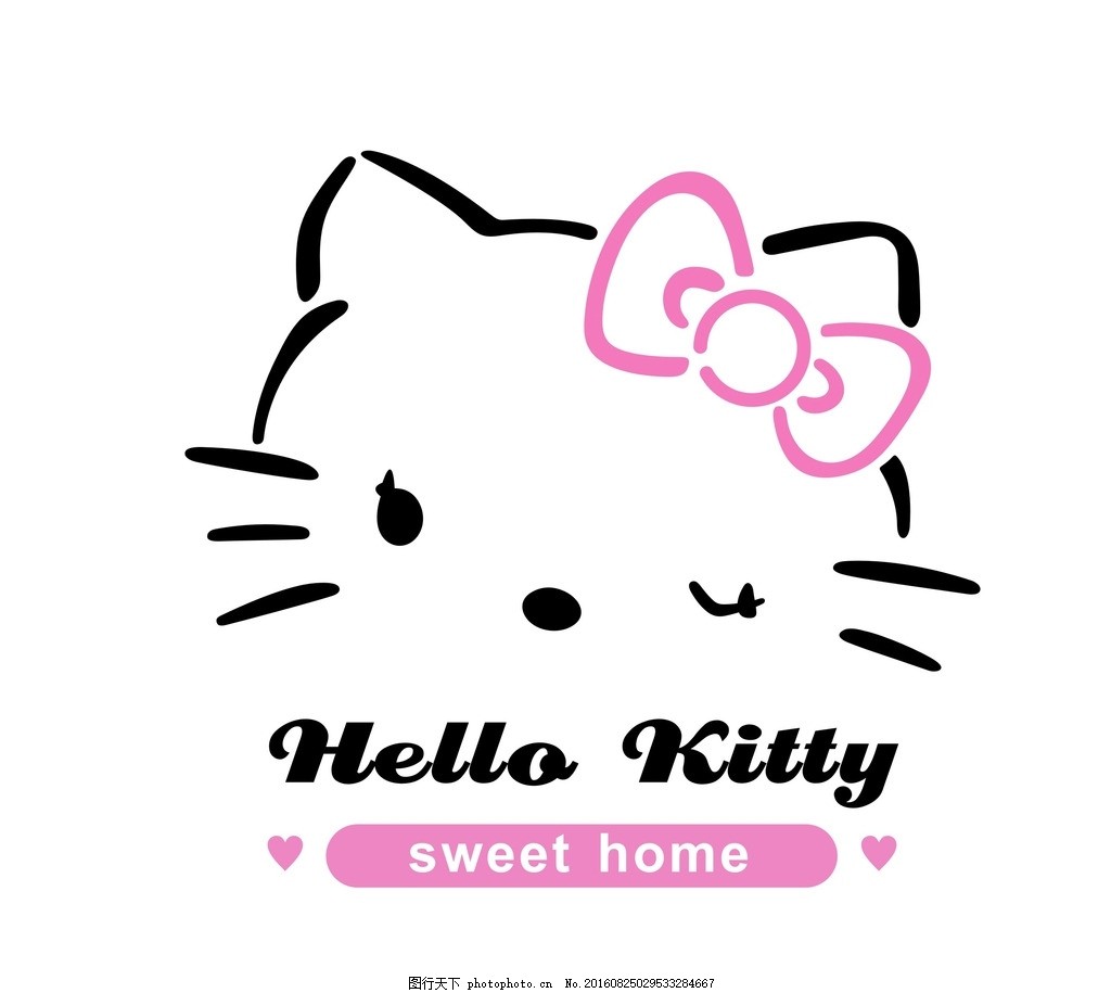 幼儿简笔画hello kity