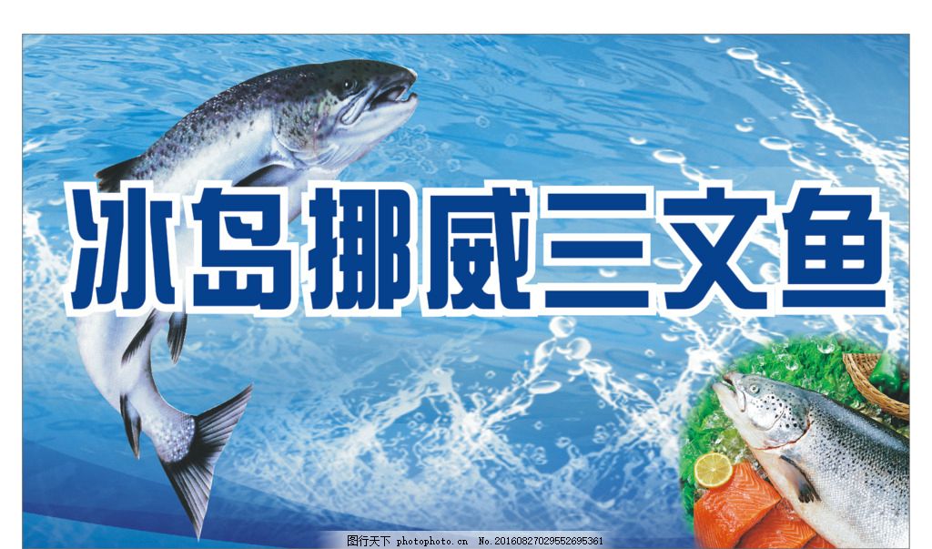 冰岛挪威三文鱼,海鲜 扬威 海里 海上-图行天下