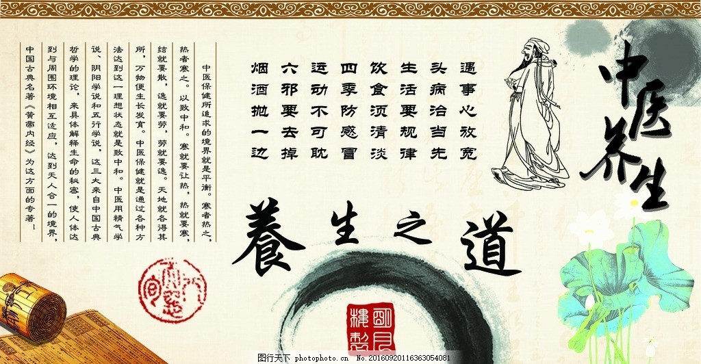 中医养生知识素材PSD