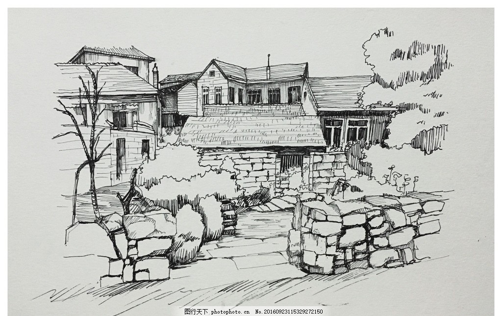 青岛崂山速写图片