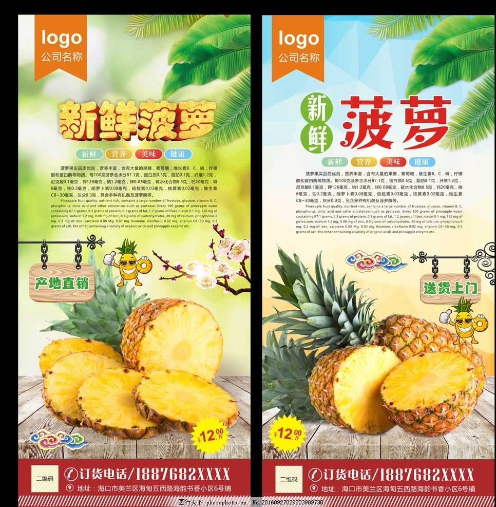 菠萝,凤梨 菠萝海报 菠萝广告 菠萝水果 水果菠