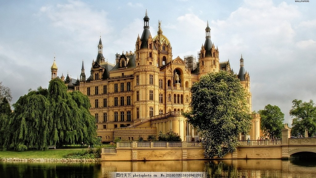 欧洲复古城堡风景高清图片下载,城堡,欧洲,复古,建筑,古堡