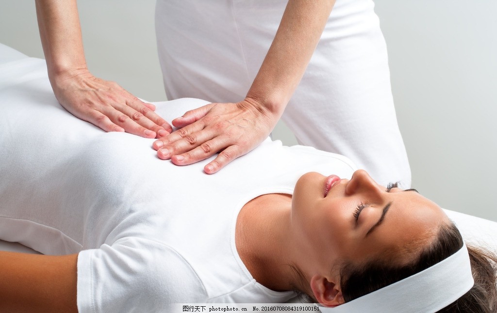 胸部放松按摩,颈部按摩,美容,娱乐休闲,解压,美女,摄影