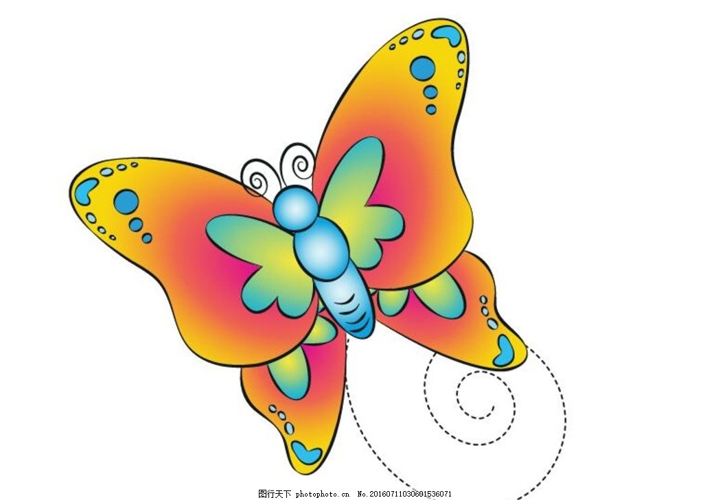 卡通蝴蝶图片 服装设计 广告设计 图行天下素材网