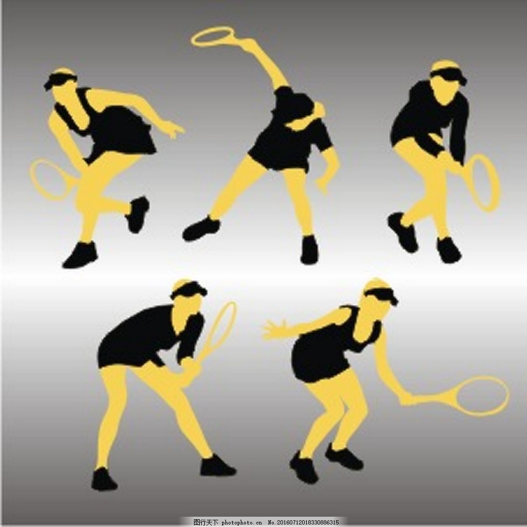 卡通网球运动图片素材-编号35390085-图行天下