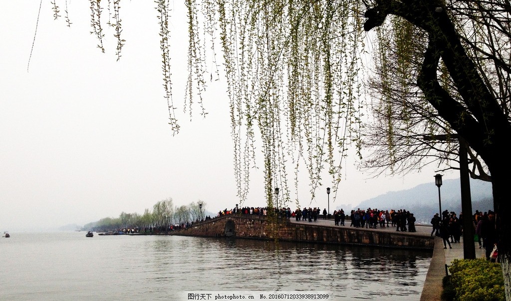 杭州西湖断桥图片 旅游摄影 自然景观 图行天下素材网