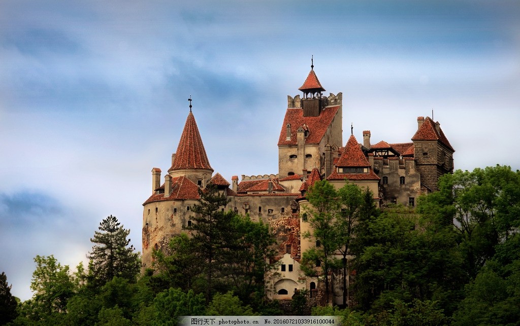 欧洲,城堡,建筑,尖椎屋顶,水泥钢筋,牢固结构,碉堡风光建筑