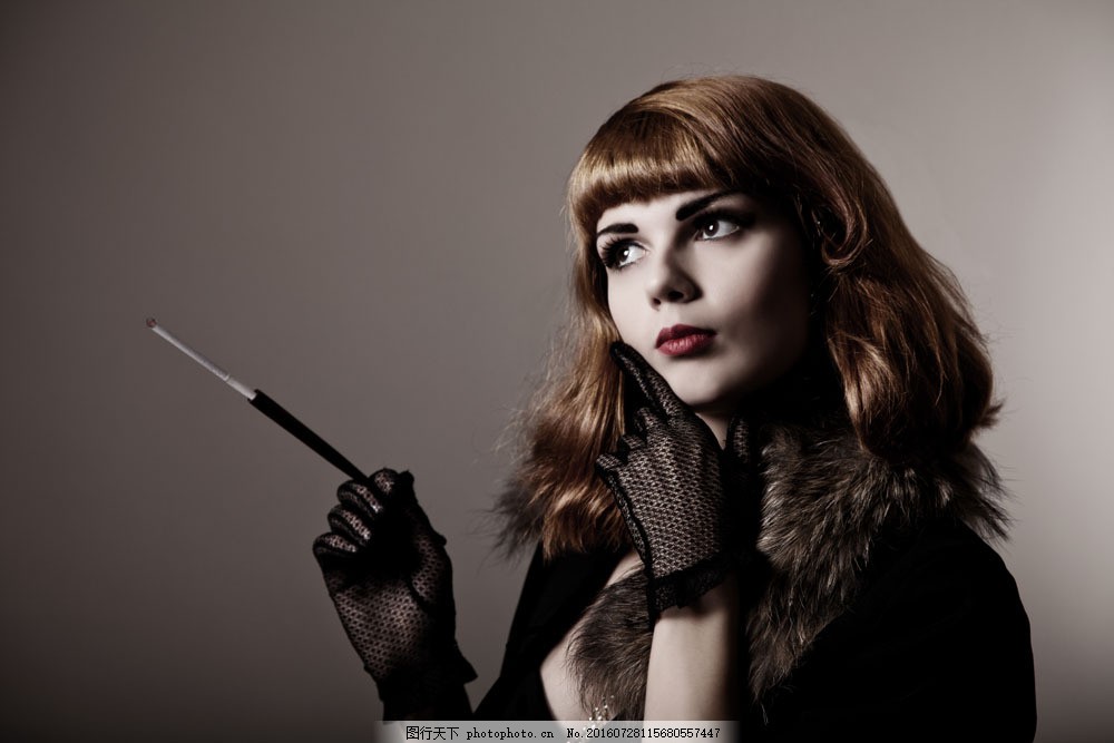 抽烟的美女图片_其他_人物形象-图行天下素材网