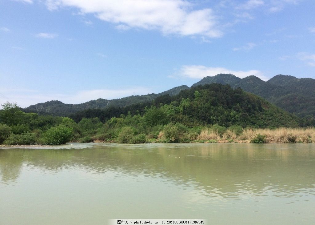 青山碧水,青山,碧水,蓝天,白云,水中倒影,电线塔,芦苇,丽水,摄影,摄影,旅游摄影,自然风景,72DPI,JPG