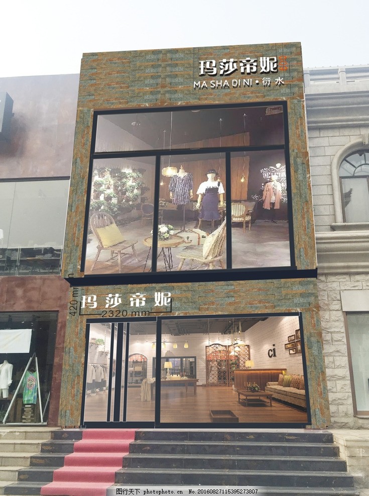 服装店装修,店面效果图,门面设计,服装店效果图,服装店门面,牌匾设计,门头设计,设计,环境设计,效果图,CDR,设计,环境设计,效果图,CDR