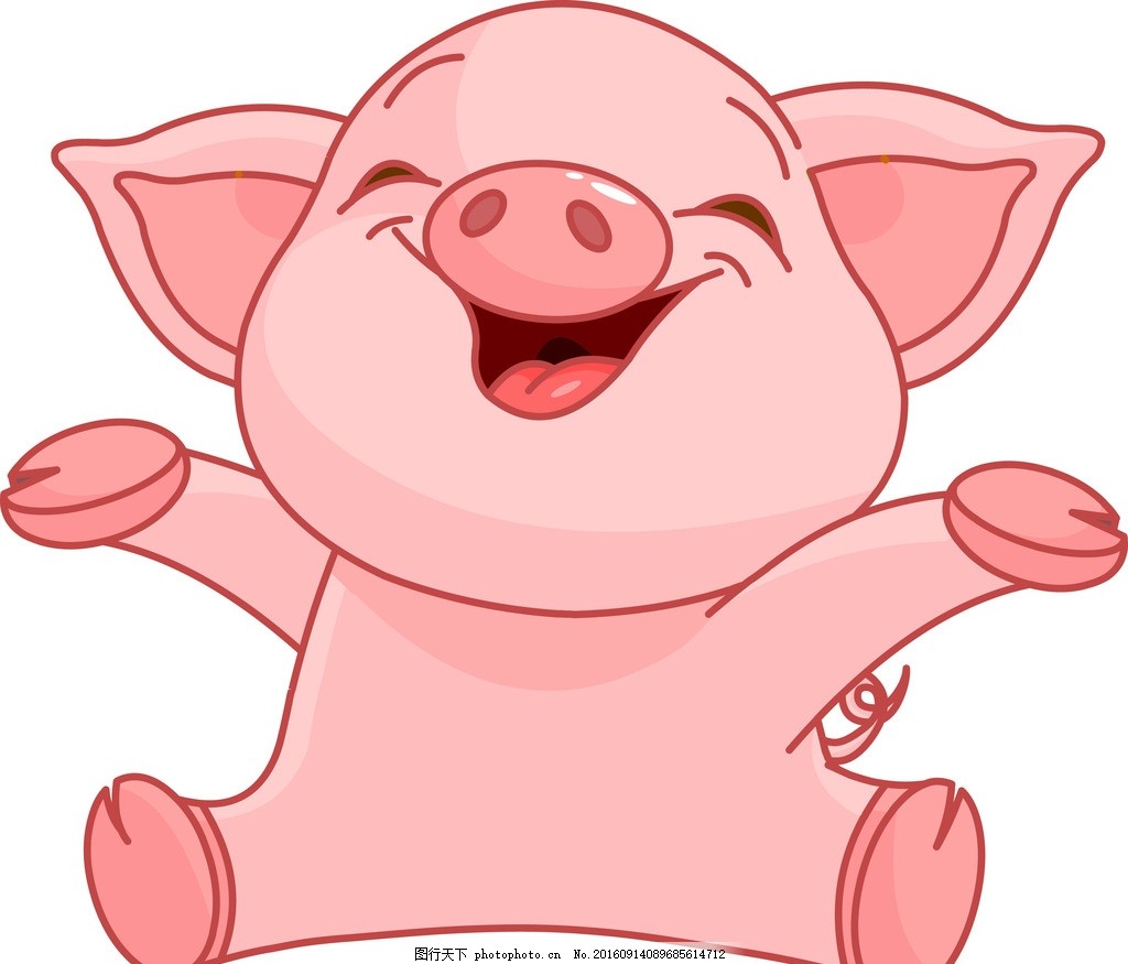 猪手绘猪卡通猪图片素材-编号39342908-图行天下