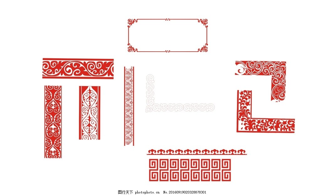 中国古代花边素材图片 花边花纹 底纹边框 图行天下素材网